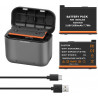 Chargeur de batterie rapide pour Insta360 X3 + 2 Batteries, Prix Maroc