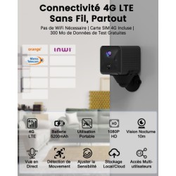 Mini camera 4G Solaire Full HD très longue autonomie au Maroc