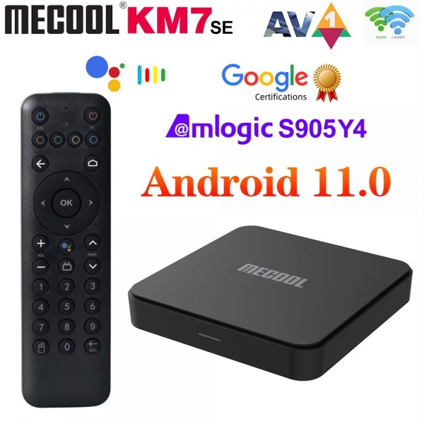 Mecool KM7 SE Boîtier TV Android 2GB/32G + 1 ans IP-TV 4K UHD au Maroc