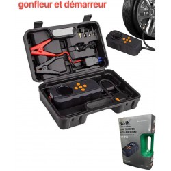 HiMK Chargeur de batterie Booster, Démarreur portable et Gonfleur au Maroc