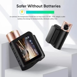 Caméra de voiture Dash Cam 2K QUAD HD avec caméras avant Wi-Fi - Maroc