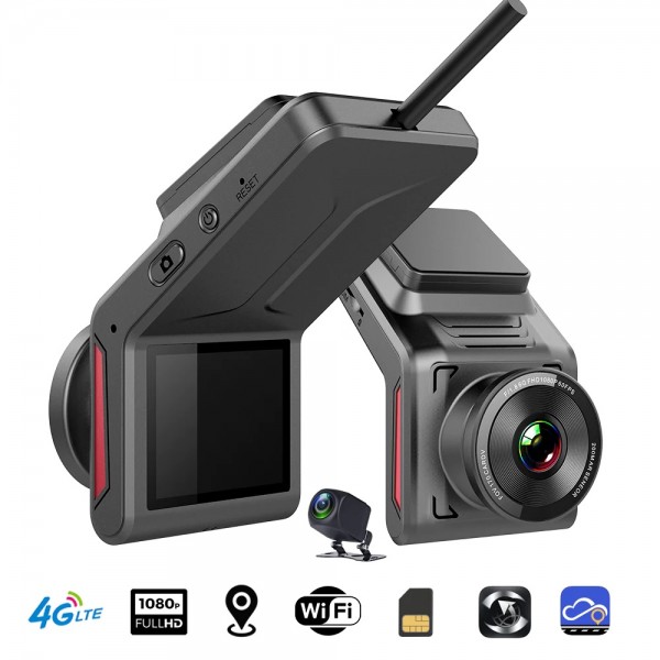 Caméra de voiture Dash Cam 4G LTE double Lentilles + suivi GPS - Maroc