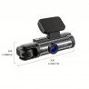 Camera de voiture Dash cam SUPER HD 1296P dual Lens Avant et intérieur