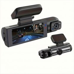 Camera de voiture Dash cam SUPER HD 1296P dual Lens Avant et intérieur