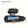 Camera de voiture Dash cam SUPER HD 1296P dual Lens Avant et intérieur