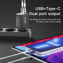 Essager – chargeur rapide USB type-c 30W QC PD 3.0 au Maroc