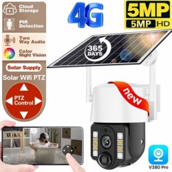 Caméra solaire 4G SIM 5MP zoom X10 FULL HD 1080P au Maroc