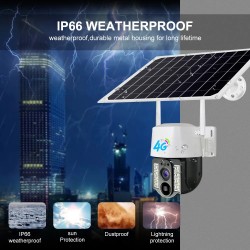 Caméra solaire 4G SIM 5MP zoom X10 FULL HD 1080P au Maroc