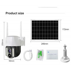Caméra solaire 4G SIM 5MP zoom X10 FULL HD 1080P au Maroc