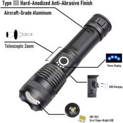 TORCHE LED P50 90000 lumens - torche étanche Puissante au Maroc