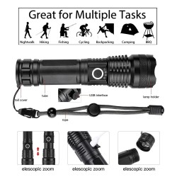 TORCHE LED P50 90000 lumens - torche étanche Puissante au Maroc