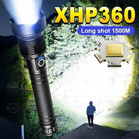 TORCHE LED P90 90000 lumens 1500 m - Torche étanche Puissante au Maroc TORCHE LED P90 90000 lumens 1500 m - Torche étanche Puissante au Maroc