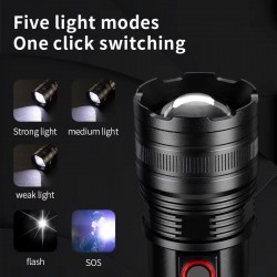 TORCHE LED tactique 2000m, Lampe de poche LED puissante au Maroc
