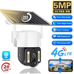 Caméra solaire 4G SIM 5MP zoom X10 FULL HD 1080P au Maroc