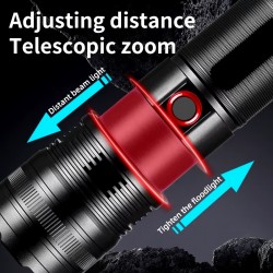 TORCHE LED tactique 2000m, Lampe de poche LED puissante au Maroc