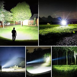 Torche LED Ultra Puissante, YM-G66Y Lampe de poche LED Télescopique au Maroc