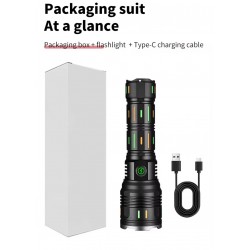 Torche LED Ultra Puissante, YM-G66Y Lampe de poche LED Télescopique au Maroc
