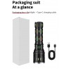 Torche LED Ultra Puissante, YM-G66Y Lampe de poche LED Télescopique au Maroc