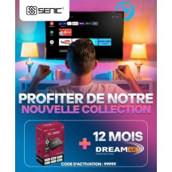 Senic SC-300 Tv Box Android avec 1 Ans IP-TV 4K UHD gratuit au Maroc