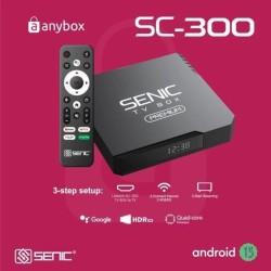 Senic SC-300 Tv Box Android avec 1 Ans IP-TV 4K UHD gratuit au Maroc