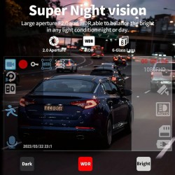 Camera de voiture, Dashcam Avant, intérieur et arrière au Maroc