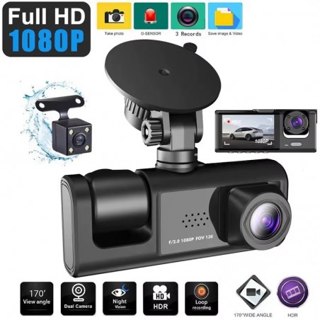 Camera de voiture, Dashcam Avant, intérieur et arrière au Maroc