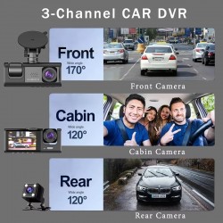 Camera de voiture, Dashcam Avant, intérieur et arrière au Maroc