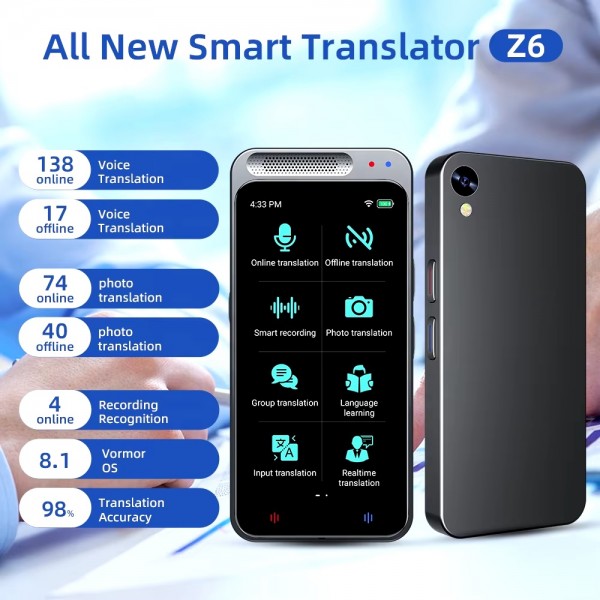 VORMOR Z6 - Traducteur AI vocal portable en temps réel Prix Maroc
