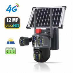 Caméra 4G Solaire extérieure 12 MP - Triple - Prix Maroc