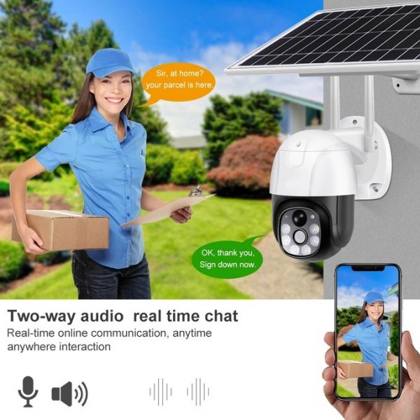 Caméra de Surveillance Solaire 4G LTE FULL HD 1080P 5 MP - Prix Maroc