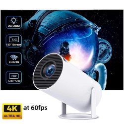 Mini vidéo projecteur HY300 portable ANDROID Wi-Fi 6 360 FULL HD 4K - Maroc