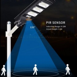 Lampadaire solaire LED extérieur 300W - 30000 Lumens - Prix Maroc