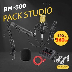 Microphone Studio BM800 avec carte son V8 Prix Maroc