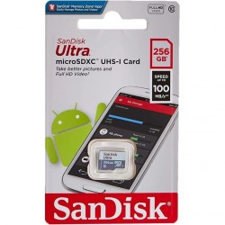 Carte Mémoire SanDisk 256 GB 100MBS | Maroc