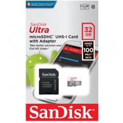 Carte Mémoire SanDisk 32GB 100MBS | Maroc
