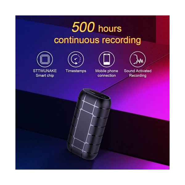 Enregistreur vocal 500H Dictaphone Numérique Longue durée 256Go| Maroc