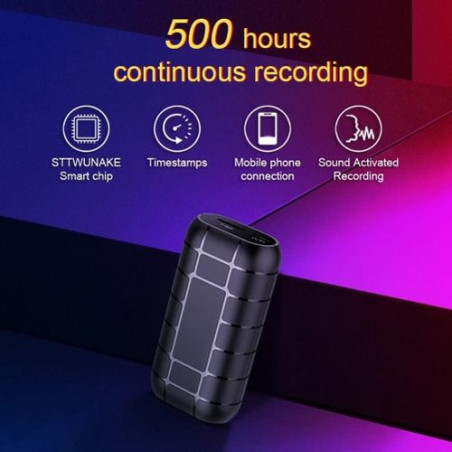 Enregistreur vocal 500H Dictaphone Numérique Longue durée 256Go| Maroc