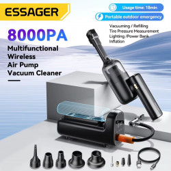 Aspirateur et Gonfleur sans Fil ESSAGER avec Power Bank Intégrée