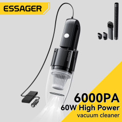 ESSAGER Aspirateur Portable sans Fil, Rechargeable 4000mAh