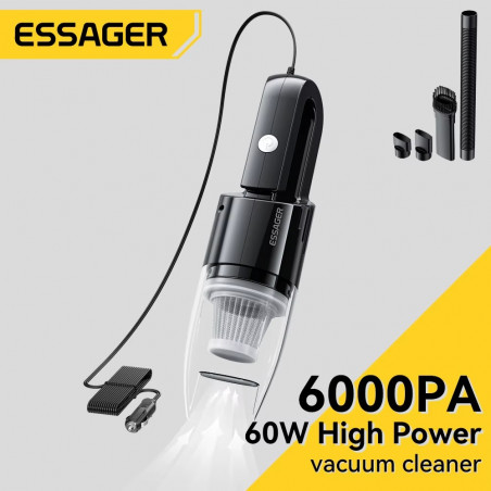 ESSAGER Aspirateur Portable sans Fil, Rechargeable 4000mAh