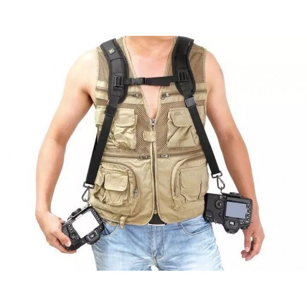 Gillet DOUBLE STRAP à Double Ceinture pour double appareil photo